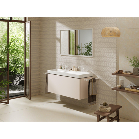 Hansgrohe Tecturis s 1 greeps wastafelkraan - 110 Fine - coolstart - met PushOpen - waste set - mat wit SW918757