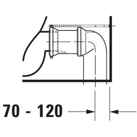 Duravit Starck 1 cuvette WC au sol combinée à chasse profonde universelle sans réservoir blanc 0295910