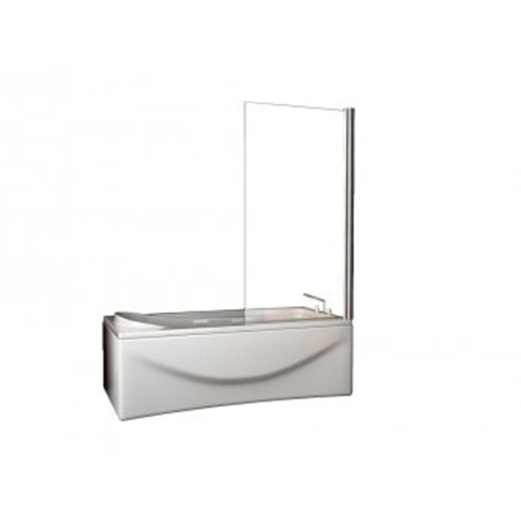 Wiesbaden Palmo Badwand draaibaar - 80x150cm - 6mm - nano helder glas - chroom SW10430