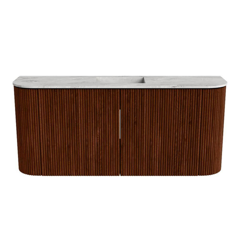 Mondiaz JOYA-DLUX 93.2cm toiletmeubel - ronding links en rechts kleur Ruby - Wastafel FAYE positie Midden 1 kraangat kleur Glace. SW1423599