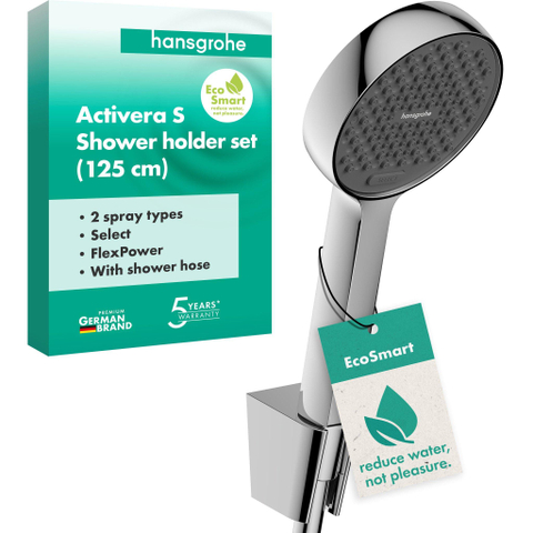 Hansgrohe Activera Select S handdoucheset - 95 - 2jet - ecosmart - met doucheslang - 125cm - hoogglans chroom SW1387789