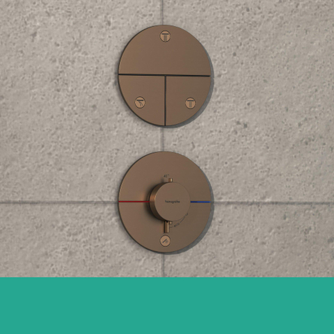 Hansgrohe Showerselect Comfort S thermostatique encastrable pour 1 fonction brushed bronze SW918069