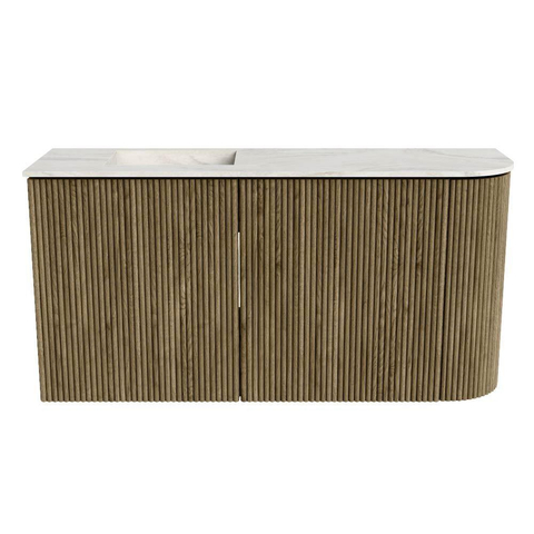 Mondiaz JOYA-DLUX 81.6cm toiletmeubel - ronding rechts kleur Dusk - Wastafel FAYE positie Links 1 kraangat kleur Ostra. SW1423402