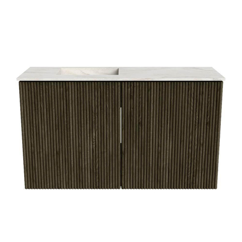 Mondiaz JOYA-DLUX 70cm meuble de salle de bains - couleur Shadow - Vasque FAYE position Gauche Sans trou de robinet couleur Ostra. SW1422999