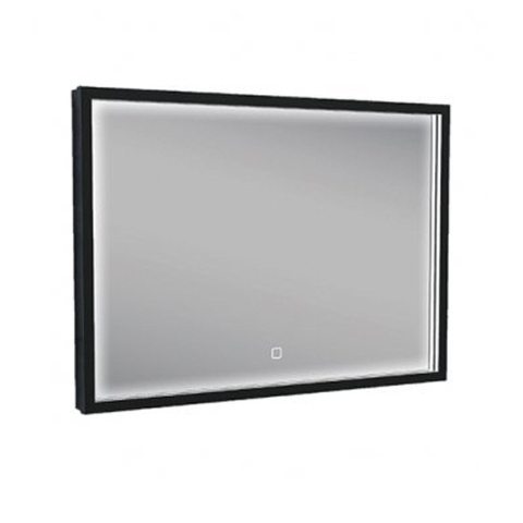 Wiesbaden Avi Spiegel rechthoek - met LED dimbaar en spiegelverwarming - 70x50cm - mat zwart SW373496
