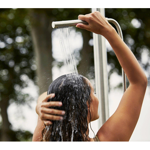 Fortifura Outdoor Deluxe Vrijstaande Buitendouche - 316 - handdouche - regendouche - PVD - geborsteld RVS SW278130