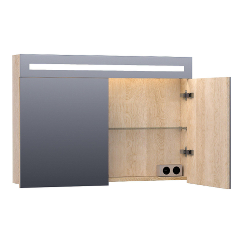 BRAUER Promise armoire de toilette – 99 x 70 x 15 cm – LED directe – Sunlit SW30772