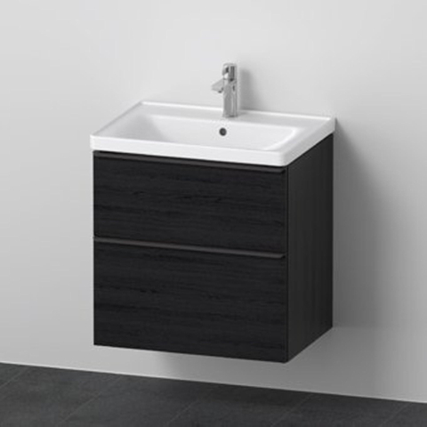 Duravit D-neo Meubelset - met wastafelonderbouwkast - met 2 laden - met softclose - 65x20x48cm - inclusief wastafel - eiken zwart SW642237