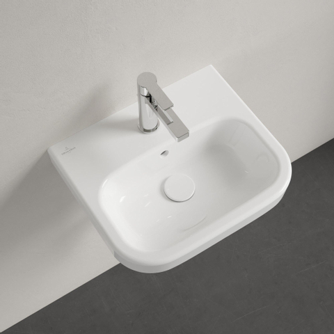 Villeroy & Boch Architectura fontein - 45x38cm - met kraangat - met overloop - White Alpine (glans wit) 1025280
