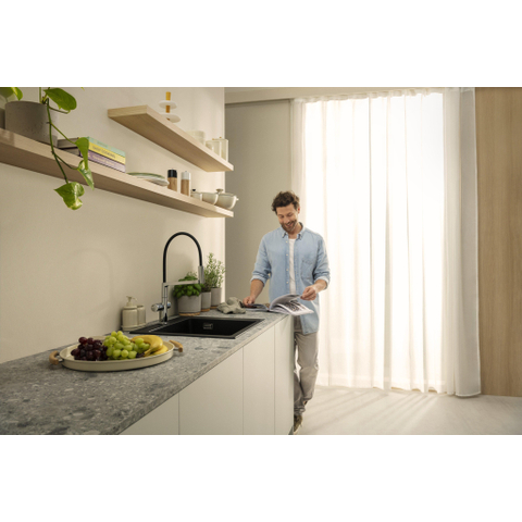 Hansgrohe Talis Select M54 PowderSpray eengreeps keukenkraan Semi-Pro 3jet chroom SW1383029