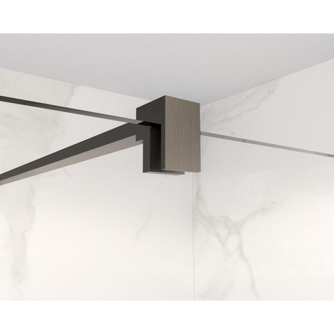 Fortifura Galeria inloopdouche verlengde stabilisatiestang 200cm los incl.bevestigingsmaterialen - Geborsteld Gunmetal PVD OUTLETSTORE STORE44426