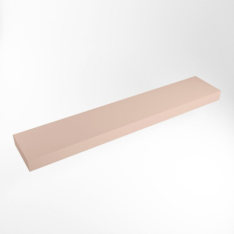 Mondiaz TOP 30 Plan sous vasque suspendu - 220x30x12cm - solid surface - Rosee SW1022130