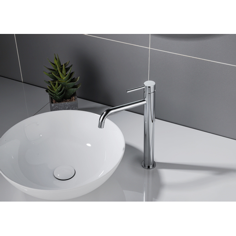 Fortifura Calvi Slim Wastafelkraan - 32cm - verhoogd - opbouw - hoogglans chroom SW377813