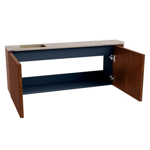 Mondiaz JOYA-DLUX 111.6cm toiletmeubel - ronding rechts kleur Ruby - Wastafel FAYE positie Links 1 kraangat kleur Arena. SW1425310