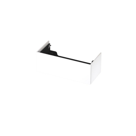 INK Wastafelonderkast - 100x45x37.6cm - 1 lade - push to open - met recht opdekfront - MDF lak - Hoogglans wit SW439386