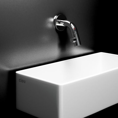 Clou New Flush lave-mains 38x18cm sans plage de robinetterie céramique blanc brillant SW106240
