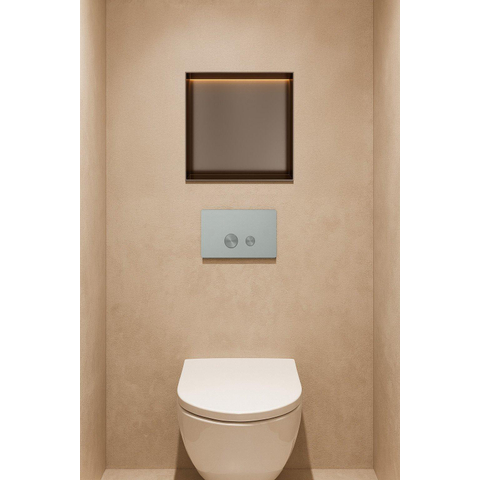 Hotbath &MORE Inbouwbox of inbouwnis - 30x30x10 - frameless + LED - tuscan bronze (brons) SW1246554
