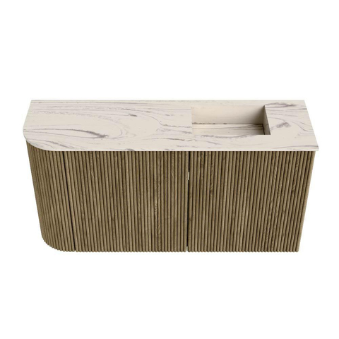 Mondiaz JOYA-DLUX 81.6cm toiletmeubel - ronding links kleur Dusk - Wastafel FAYE positie Rechts 1 kraangat kleur Nata. SW1425927