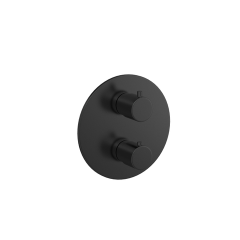 Hotbath Buddy Afbouwdeel - inbouw thermostaat - met 2-weg omstel MBP - PVD - geborsteld zwart SW1246683