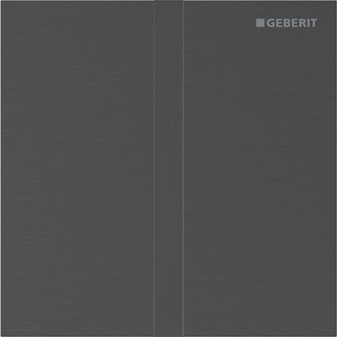 Geberit Type 40 urinioir bedieningsplaat - 230V - vierkant - zwart chroom/geborsteld/easy-to-clean - zwart chroom SW1237126