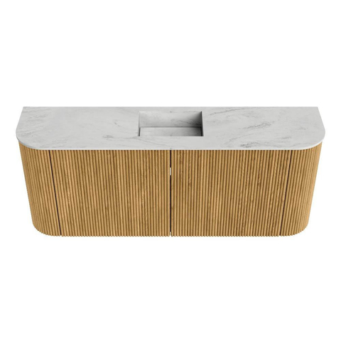 Mondiaz JOYA-DLUX 103.2cm toiletmeubel - ronding links en rechts kleur Oak - Wastafel FAYE positie Midden 1 kraangat kleur Opalo. SW1422228