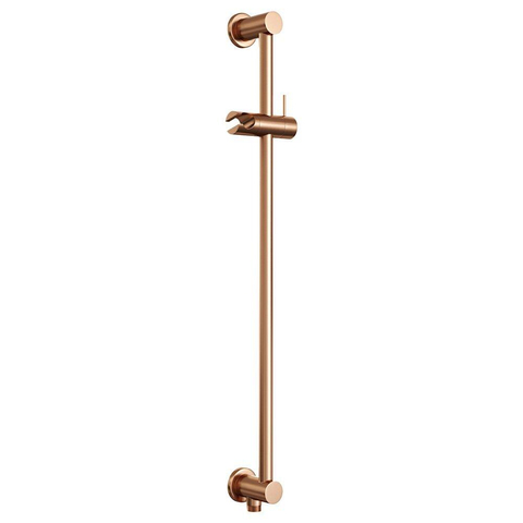 Brauer Copper Edition Regendoucheset inbouw - hoofddouche 30cm - Wandarm - glijstang - met inbouwdeel - Gladde knoppen - handdouche Staaf 1 stand - PVD - geborsteld koper SW538398