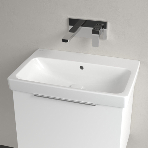 Villeroy & Boch Architectura Wastafel - 44.5x65cm - zonder kraangat - met overloop - White Alpine (glans wit) SW1162037