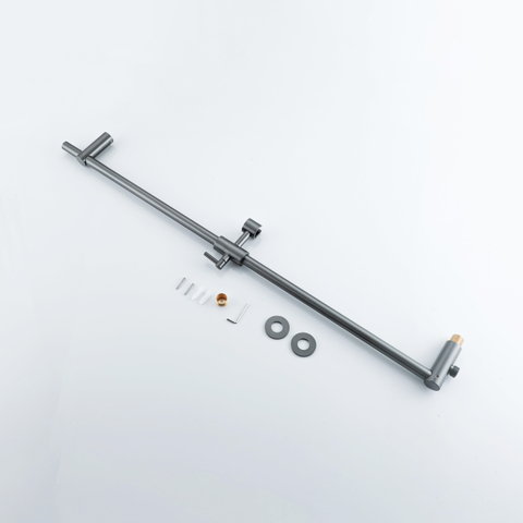 Fortifura Calvi Glijstang - met geïntegreerde - wandaansluitbocht - 90cm - PVD - geborsteld gunmetal (antraciet) SW1111532