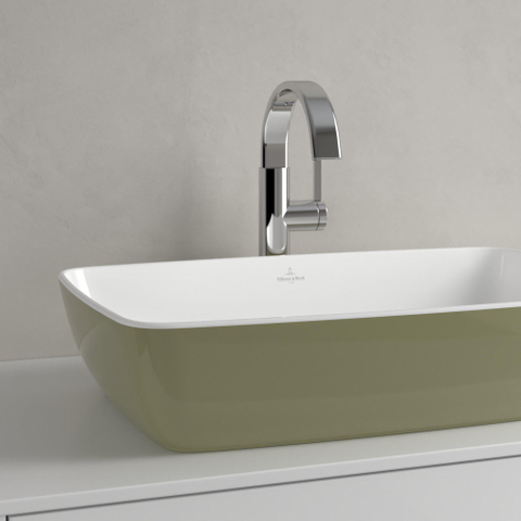 Villeroy & Boch Artis Vasque à poser - 580 x 385 x 130 mm - Sage Green - sans trop-plein SW701222
