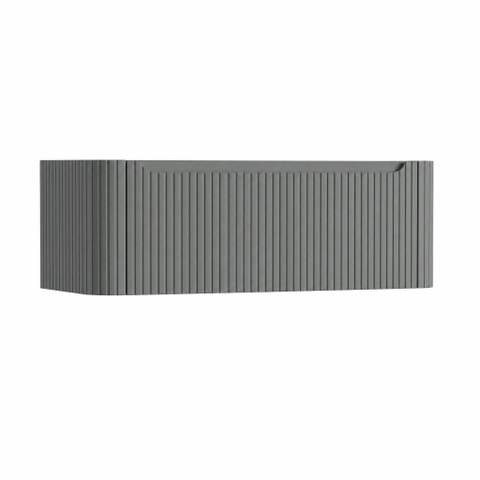 H&R Badmeubelen Juice Wastafelonderkast - 120x45x40cm - afgeronde hoeken - 3D-front - 1 lade - geïntegreerde greep - petrol mat SW1259204