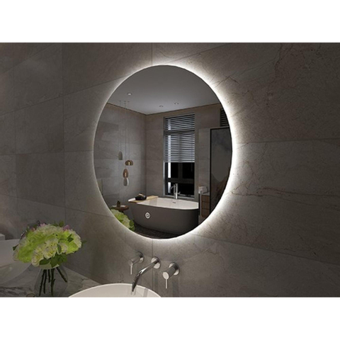 Wiesbaden Giro Miroir salle de bains rond 80cm avec éclairage LED indirect et interrupteur tactile SW484778