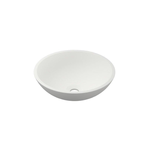 INK Jazz grand lavabo - 40x40x12cm - 0 trous de robinet - polystone blanc mat SW65847