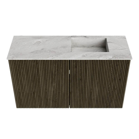 Mondiaz JOYA-DLUX 70cm toiletmeubel - kleur Shadow - Wastafel FAYE positie Rechts Zonder kraangat kleur Glace. SW1422754