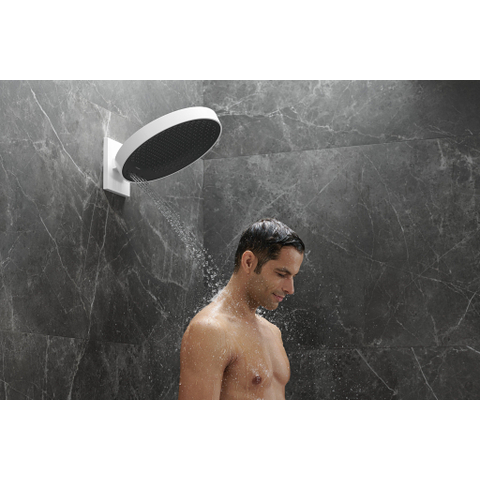 Hansgrohe RainFinity PowderRain - hoofddouche 360 - 3jet - met douchearm 10-30° verticaal kantelbaar - diameter 36cm - mat wit SW358868