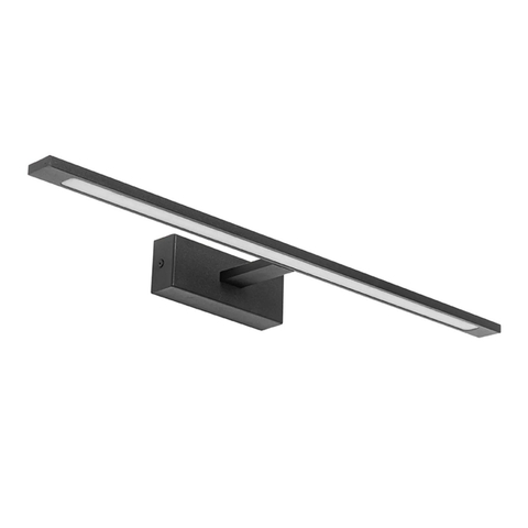 QAZQA Jerre Applique murale - 62x13,5x5,5cm - LED incluse - IP44 - noir mat SW1187230