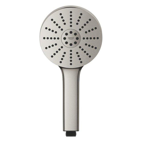 Grohe Vitalio Joy Handdoucheset - rond - 3 straalsoorten - silverflex doucheslang - 175cm - Brushed Supersteel (RVS) SW1565493