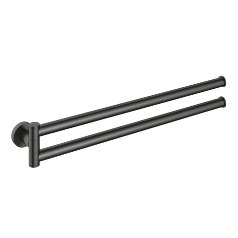 Hotbath &MORE Handdoekhouder draaibaar MBP - PVD - geborsteld zwart SW1246431