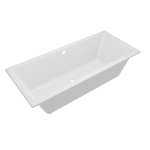 Zeza Square Ligbad - 170x75cm - acryl - glans wit OUTLETSTORE STORE43373