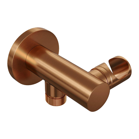 Brauer Copper Edition set de boutons poussoirs thermostatiques encastrés pour baignoire 04 combinaison de remplissage de baignoire 3 positions douche à main tuyau de douche raccord mural coude cuivre brossé pvd SW925596