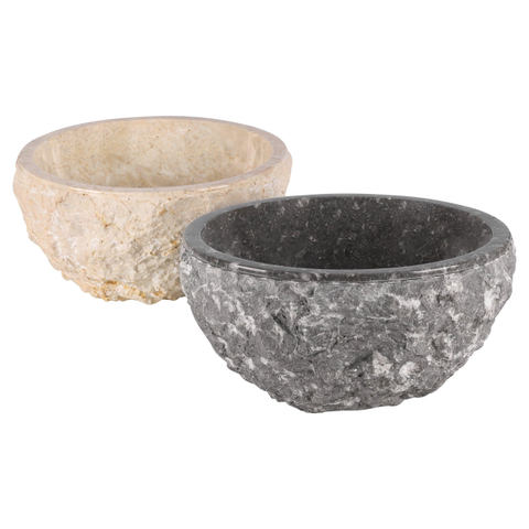 Differnz ASTI Vasque à poser - 38cm - pierre naturelle polie - gris SW1236906