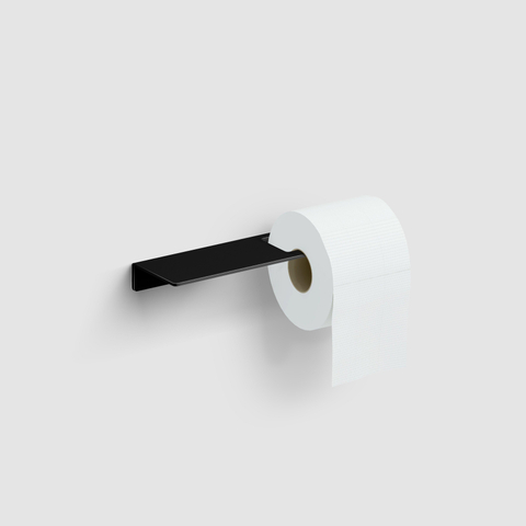 Clou Fold porte-rouleau de toilette sans clapet avec tablette noir mat SW417042