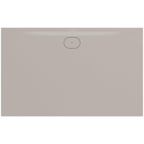 Villeroy & Boch Ecora douchebak - 160x100x3.5cm - afvoer lange zijde - almond (beige) SW1558965