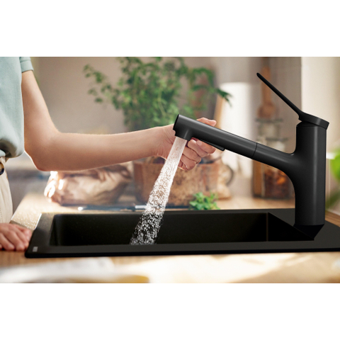 Hansgrohe Zesis m33 1 greeps keukenkraan - 150 uittrekbare. vuistdouche - 2jet - sbox lite - chroom SW971426