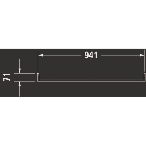 Duravit Vero Handdoekhouder - voor wastafel 045410 - hoogglans chroom 0296115
