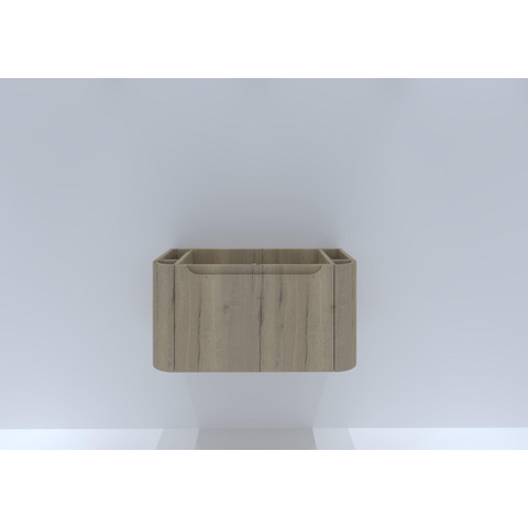 H&R badmeubelen Juice Wastafelonderkast - 80x45x40cm - afgeronde hoeken - 1 lade - geïntegreerde greep - french oak SW867537