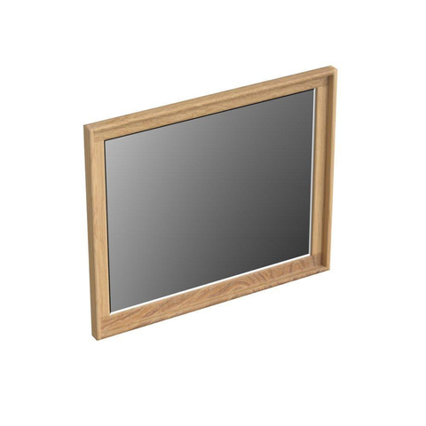 Forzalaqua Reno 2.0 miroir 59,5x50cm Rectangulaire sans éclairage avec cadre Chêne massif Smoke SW492674