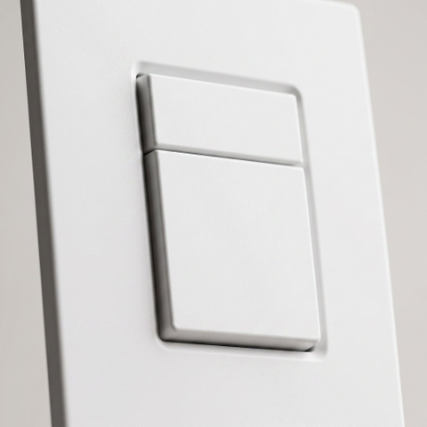 FugaFlow Eccelente Press Thin Panneau de commande - pour Grohe Skate - 2 boutons - blanc mat SW1469356
