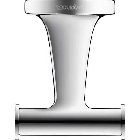 Duravit Starck T Handdoekhaak - dubbel - rond - chroom SHOWROOMMODEL SHOW26620