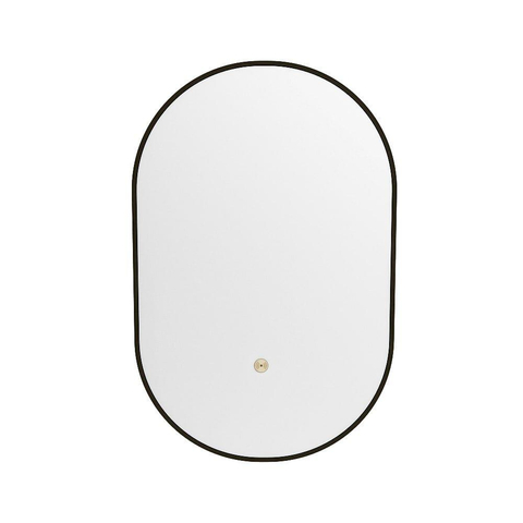 Mondiaz GLOW spiegel – ovaal – 45x90 cm – indirecte LED rondom – bewegingssensor – Urban (zwart) SW1105172