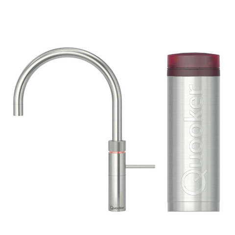 Quooker BE Fusion Round mitigeur eau bouillante - bec pivotant - réservoir PRO3 - Eau chaude / bouillante - Inox SW795621